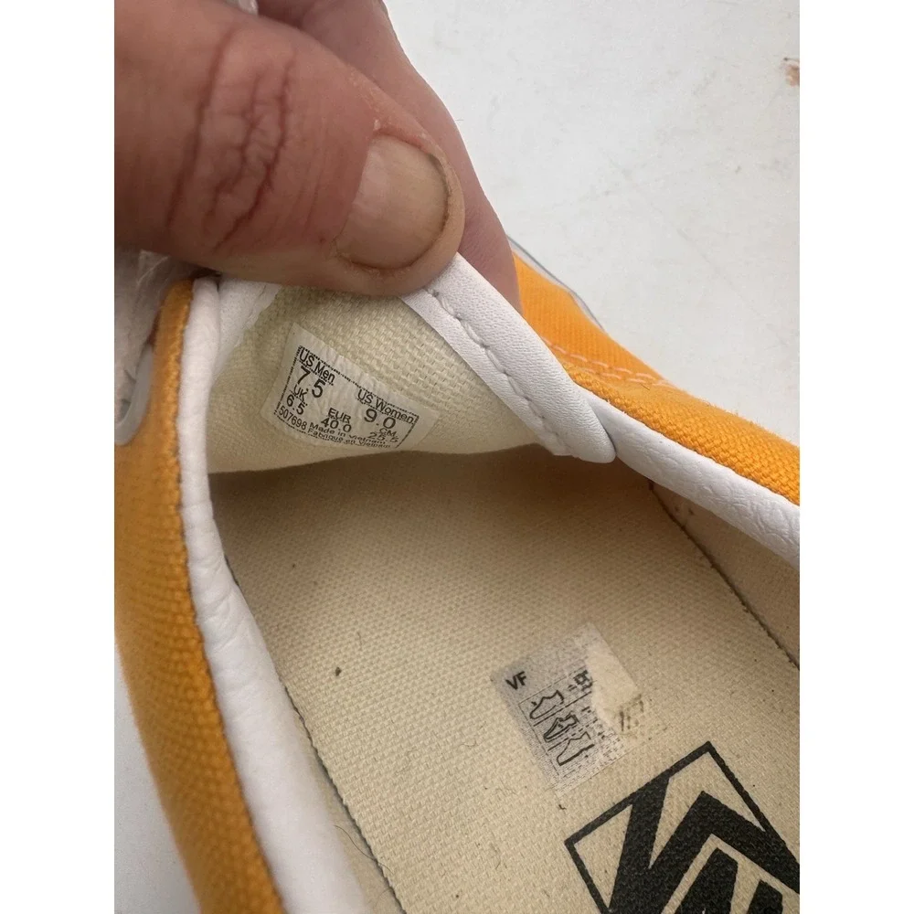 Size 7.5 Mens Size 9 Women‎ - VANS Authentic Orange Sneaker  Skater Rock Grunge